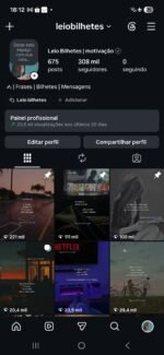 Instagram impecável 308k totalmente orgânicos engajados baixei pra vender hoje