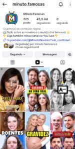 🔴 INSTAGRAM 45.5K | Mundo Dos Famosos | 💥 ENGAJAMENTO MUITO ALTO! 💥 13 MILHÕES DE VIEWS EM AGOSTO!