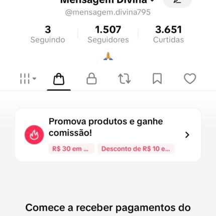 TIKTOK SHOP ATIVADO (SEM DOCUMENTO) Pronto pra configurar 1k seguidores