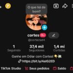 Conta de 37k do tik tok a venda