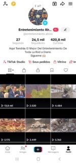 Página No Tiktok No Idioma Espanhol Com 26 mil seguidores e 420 mil curtidas Monetizada e Tiktok Shop liberado