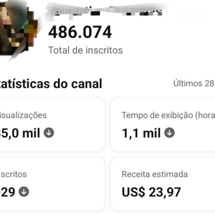 Canal Youtube com +480.000 inscritos