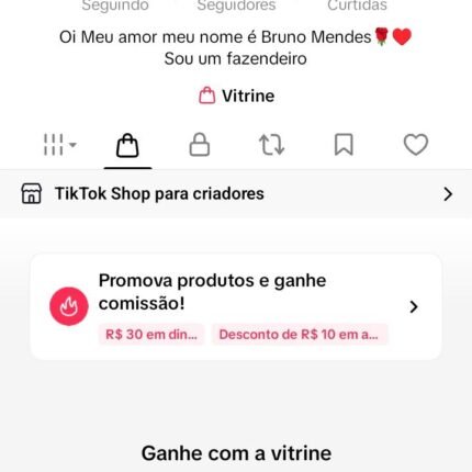Conta Tiktok shop BR 🇧🇷 3700 Seguidores| 👤 Público feminino | 🚨 Sem documento e sem restrição | Seguidores 100% reais