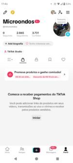 TIKTOK PERFIL PARA FAZER TIKTOK SHOP ATIV0 . 2469 Seguidores - Imagem 2