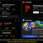 Combo Contas, Nicho Politica, Youtube, Instagram, Facebook e Tiktok