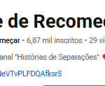 CANAL YOUTUBE COM 6 MIL INSCRITOS