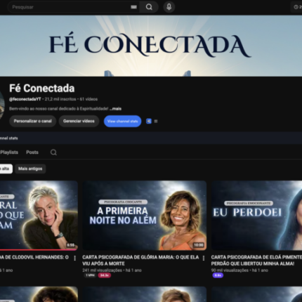 CANAL YOUTUBE MONETIZADO | 21,195 MIL INSCRITOS | +1.265.694 MIL VIEWS | 61 VÍDEOS | NICHO ESPIRITUALIDADE | OPORTUNIDADE