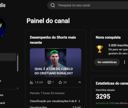 Canal Dark Sem Monetização Com 3k de inscritos (canal crescendo bastante)