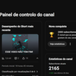 Canal Dark Sem Monetização Com 2k de inscritos (em 4 dias, e tá crescendo mais)