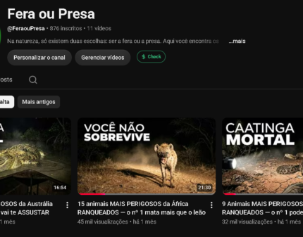 Canal com 870 Escritos, Nicho Animais BR