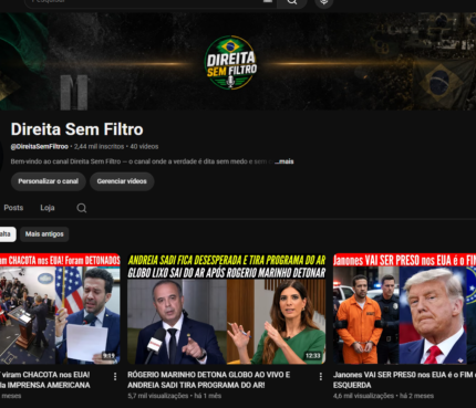 CANAL DE POLITICA MONETIZADO PRONTO PRA FATURAR
