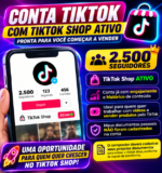 Estou vendendo uma conta do TikTok com 2.611 seguidores e com o TikTok Shop ativo.