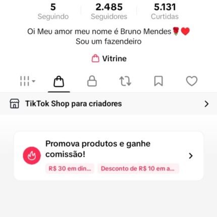 Conta Tiktok shop Br 🇧🇷 | Público feminino | sem documento e sem restrição | Seguidores 100% reais