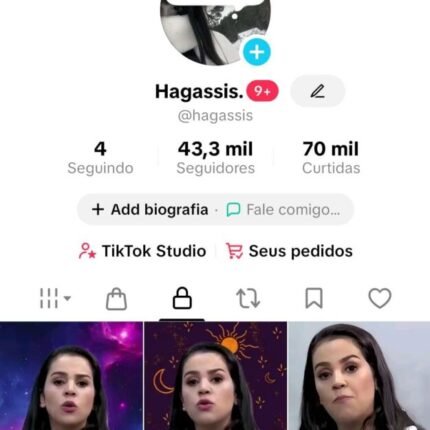 Conta TikTok com 43k de seguidores + monetização e shop para criador ativada