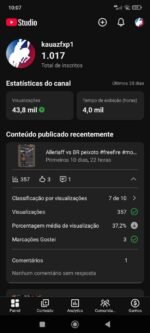 Canal no YouTube 1017 inscritos freefire