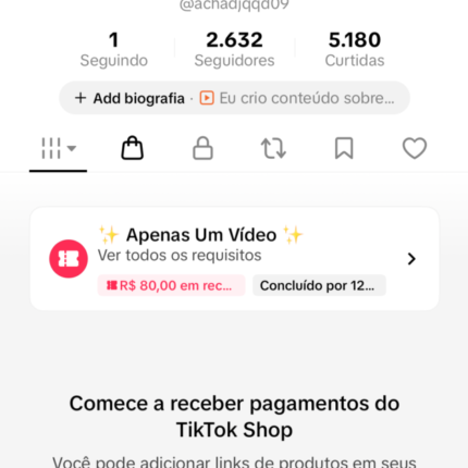 [PROMOÇÃO] 🛍️ CONTA TIKTOK SHOP ATIVO SEM DOCUMENTO + BRINDE 🎁