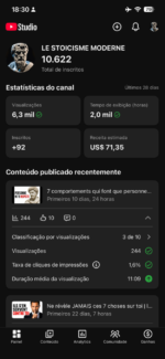 Canal monetizado francês alto rpm