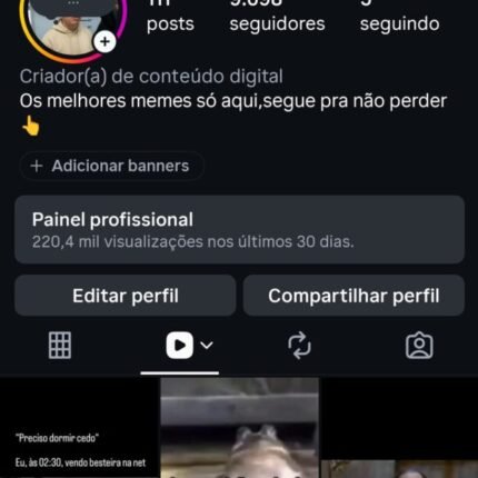 Página de memes "reelsviralmeme" vendo baratinho!!