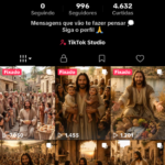 TikTok com 1K de seguidores nicho religioso (podendo alterar) Região da conta está como Países Baixos.
