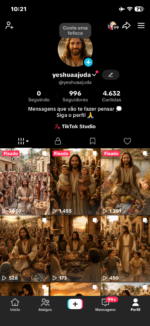 TikTok com 1K de seguidores nicho religioso (podendo alterar) Região da conta está como Países Baixos.