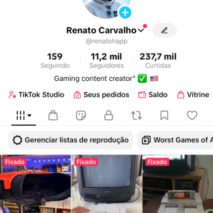 🇺🇸 CONTA TIKTOK GRINGA | 11,2K SEGUIDORES | MONETIZADA | ENTREGA RÁPIDA 🚀