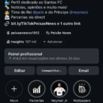 Perfil de futebol - Santos FC - +4k de posts