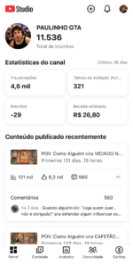 CANAL VIRAL POV CRIADO RECENTE E JÁ GEROU 2 MIL REAIS!