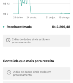 CANAL POV MONETIZADO TODO OK CRIADO RECENTE E JÁ GEROU 2 MIL REAIS.