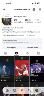 Perfil Instagram Rock Alive