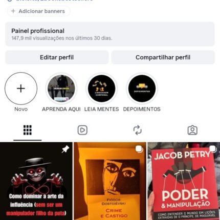 Canal Dark Instagram com 140 mil seguidores reais e engajados!