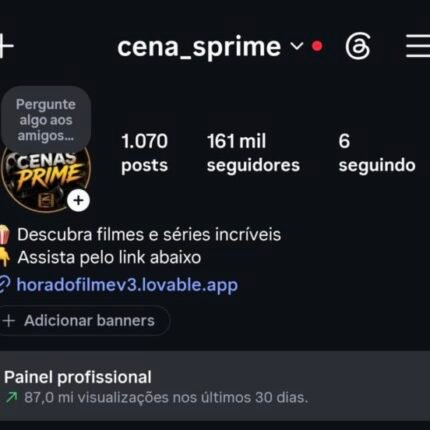 CONTA NO INSTA COM 160 Mil seguidores