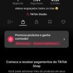 Conta do tiktok com 1.199 seguidores com tiktok shop ativo