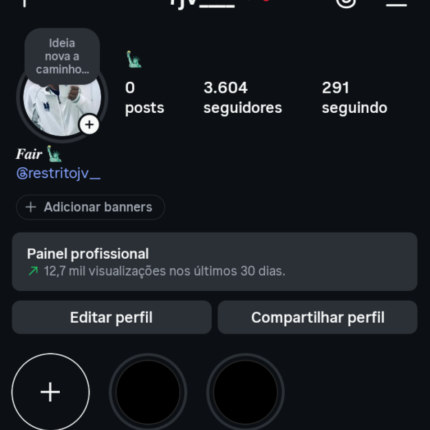 Instagram de 3.600 mil seguidores