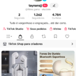 Conta monetizada com o tik Tok shop