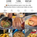 Conta tiktok de Receitas bem engajada