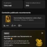 Conta do YouTube com 10k de inscritos
