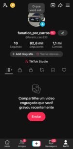 Conta tiktok 82k de seguidores pra ir rápido