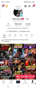 Conta TikTok com 158 mil seguidores a venda
