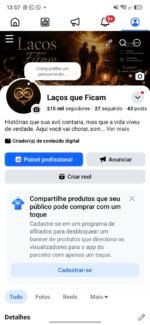 PÁGINA DE FACEBOOK EXTREMAMENTE ENGAJADA + 215K DE SEGUIDORES COM MÉDIA DE +300K DE VIZUALIZAÇÃO POR VÍDEO!!!! (Oferta Imperdível)