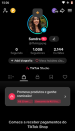 ✅CONTA TIKTOKSHOP ATIVO 🛒 | 1.080 K+ SEGUIDORES | 2.1 K CURT❤️ | NICHO BELEZA | SEM DOCUMENTOS | 💰 ENGAJAMENTO 17K (28D)