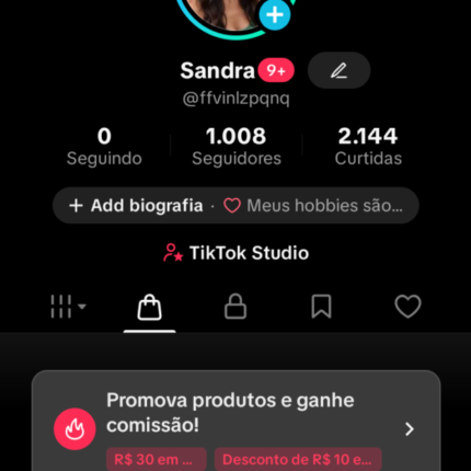 ✅CONTA TIKTOKSHOP ATIVO 🛒 | 1.080 K+ SEGUIDORES | 2.1 K CURT❤️ | NICHO BELEZA | SEM DOCUMENTOS | 💰 ENGAJAMENTO 17K (28D)