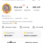 Conta Kwai 29,5K Seguidores | Monetização + Kwai Shop + Criador Contratado