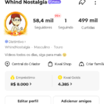 Conta Kwai 58K Seguidores | 6M+ Views | Monetização + Kwai Shop