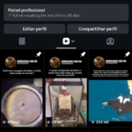 Conta Instagram 3.886 seguidores e com +6 Milhões de Visualizações nos últimos 30 dias