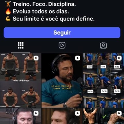 Página do instagram | Musculação com +1K de Seguidores