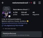 CONTA INSTAGRAM NO NICHO DE HUMOR/MEMES COM 124 MIL SEGUIDORES E 4 MILHÕES DE ALCANCE NOS ULTIMOS 30 DIAS