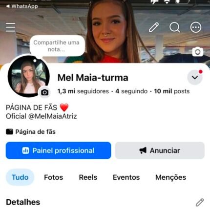 Página Facebook com 1.3M seguidores