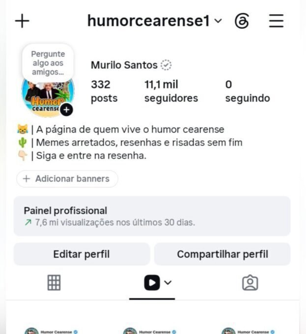 cropped-cropped-20260802_161813965.jpg_play_BR.jpg Perfil Insta com 11 mil seguidores ! Quase 8 milhões de visualizações em 30 dias ! Seguidores 100% Reais ! - Imagem 1