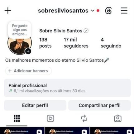 🔴CONTA INSTAGRAM 🔴 17 mil seguidores Reais ! ✅ 6,1 milhões de Views 30D ! ✅ Engajamento Altíssimo!