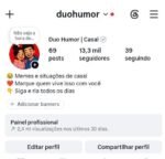 Perfil com 13 mil seguidores ! Mais de 2 milhões de visualizações em 30 dias ! Seguidores 100% Reais ! OPORTUNIDADE !
